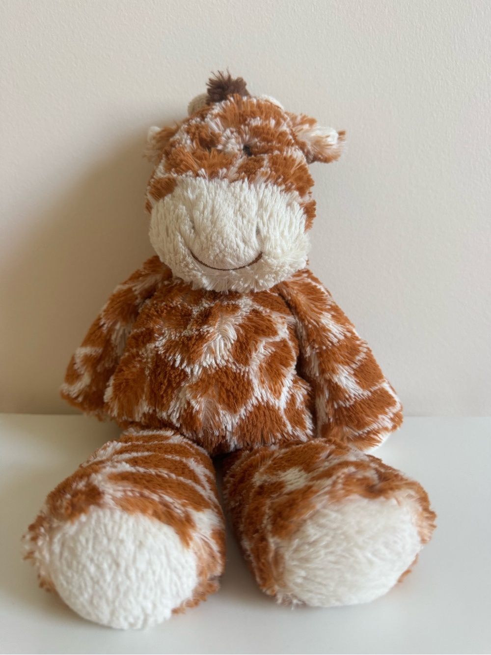 Mary Meyer Ty Plush Giraffe Stuffed Animal in Brown and Cream